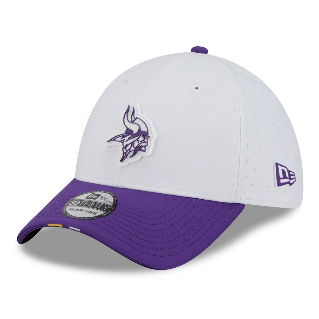 Minnesota Vikings New Era 2025 NFL Training Camp 39THIRTY Flex Hat - White/Purple for sale