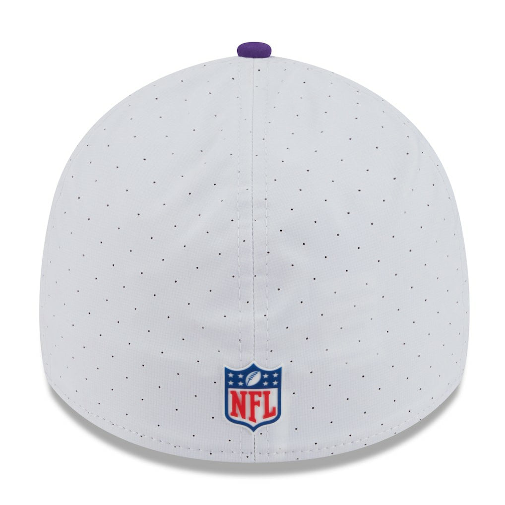 Minnesota Vikings New Era 2025 NFL Training Camp 39THIRTY Flex Hat - White/Purple for sale