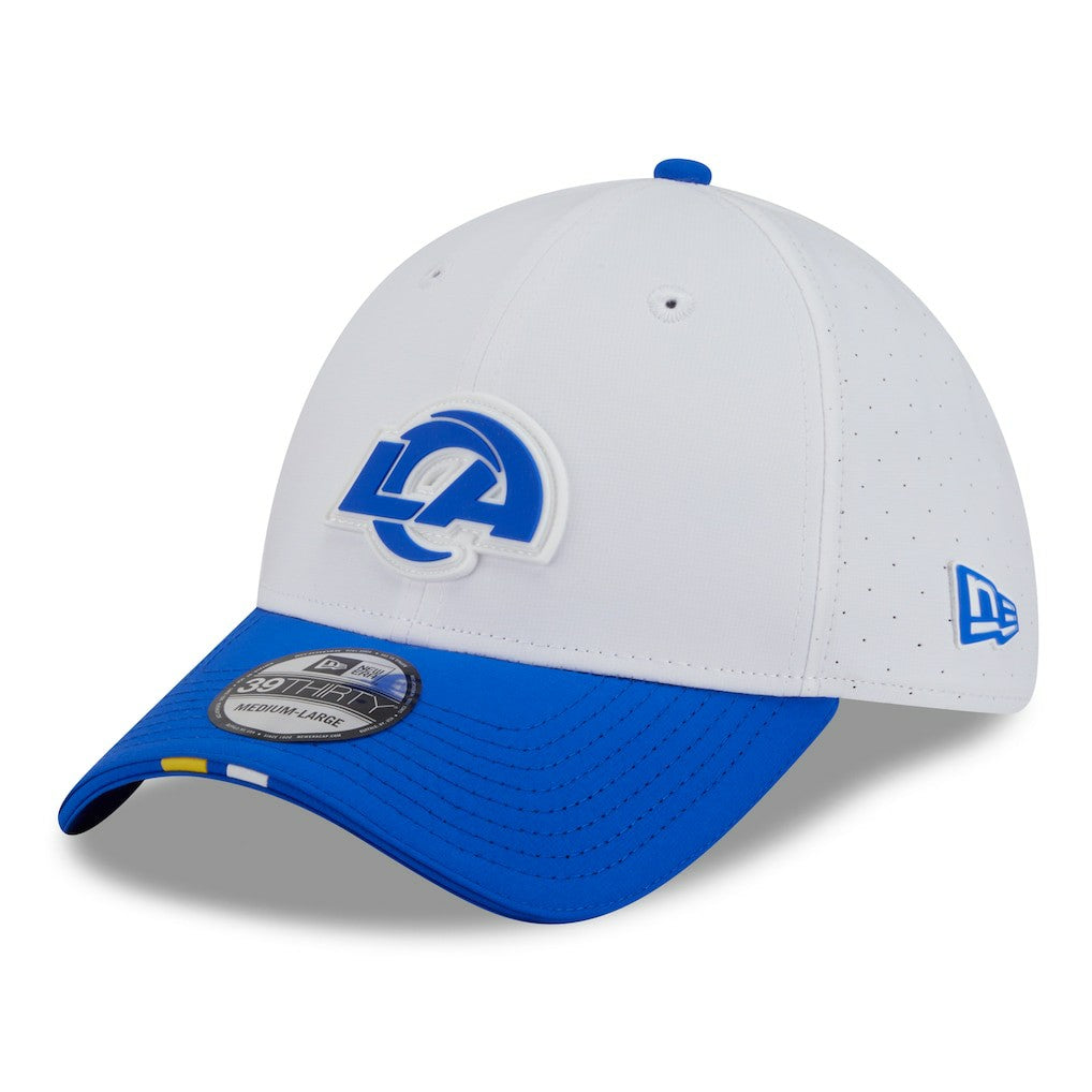 Los Angeles Rams New Era 2025 NFL Training Camp 39THIRTY Flex Hat - White/Royal online