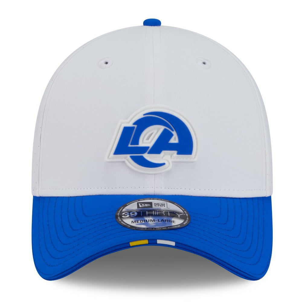 Los Angeles Rams New Era 2025 NFL Training Camp 39THIRTY Flex Hat - White/Royal online