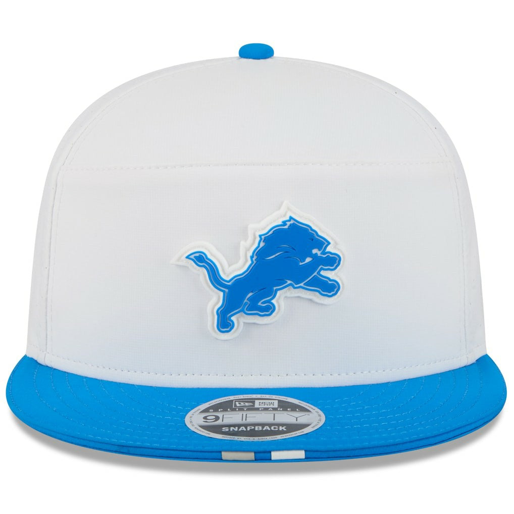 Detroit Lions New Era 2025 NFL Training Camp Split Panel 9FIFTY Snapback Hat - White/Blue cheap