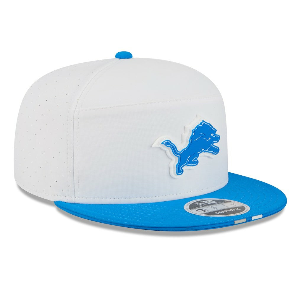 Detroit Lions New Era 2025 NFL Training Camp Split Panel 9FIFTY Snapback Hat - White/Blue cheap