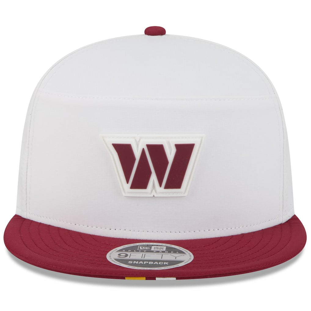 Washington Commanders New Era 2025 NFL Training Camp Split Panel 9FIFTY Snapback Hat - White/Burgundy outlet