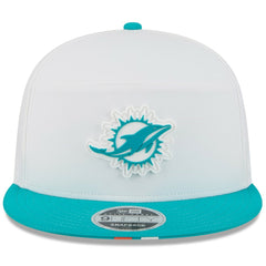 Miami Dolphins New Era 2025 NFL Training Camp Split Panel 9FIFTY Snapback Hat - White/Aqua sale