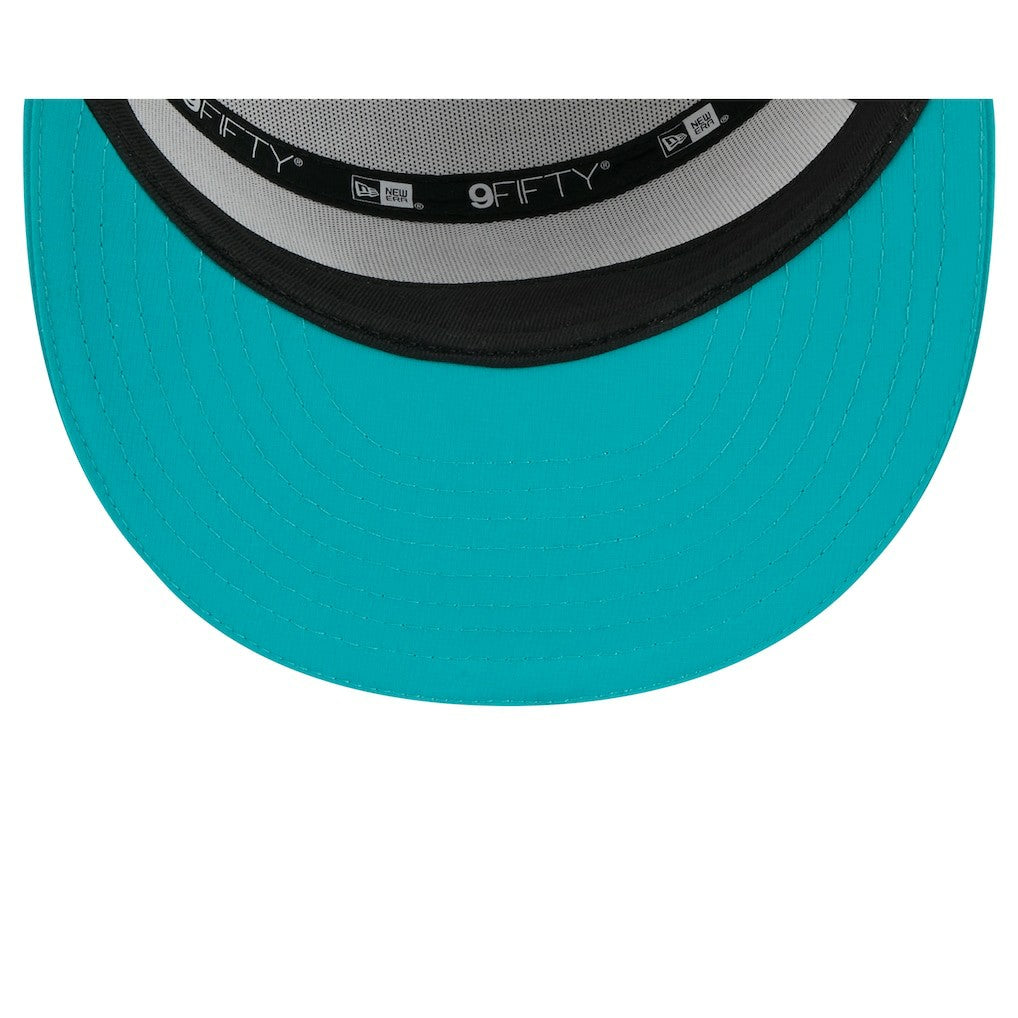 Miami Dolphins New Era 2025 NFL Training Camp Split Panel 9FIFTY Snapback Hat - White/Aqua sale