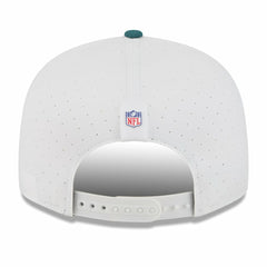 Philadelphia Eagles New Era 2025 NFL Training Camp Split Panel 9FIFTY Snapback Hat - White/Midnight Green discount