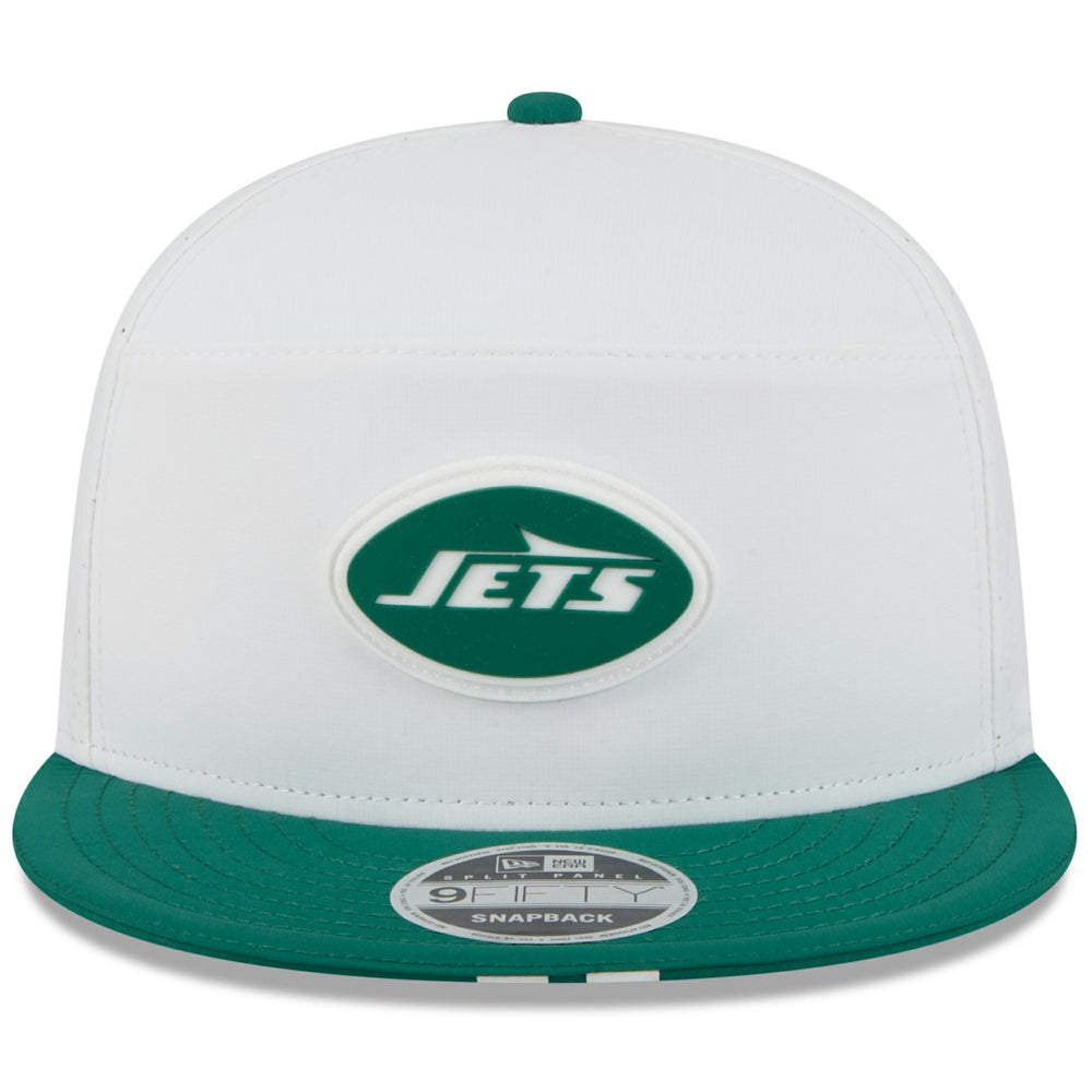 New York Jets New Era 2025 NFL Training Camp Split Panel 9FIFTY Snapback Hat - White/Green discount