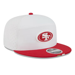 San Francisco 49ers New Era 2025 NFL Training Camp Split Panel 9FIFTY Snapback Hat - White/Scarlet discount