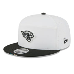 Jacksonville Jaguars New Era 2025 NFL Training Camp Split Panel 9FIFTY Snapback Hat - White/Black for sale