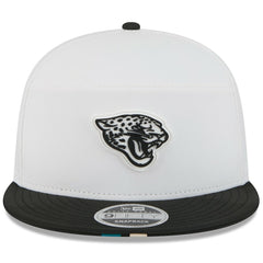 Jacksonville Jaguars New Era 2025 NFL Training Camp Split Panel 9FIFTY Snapback Hat - White/Black for sale