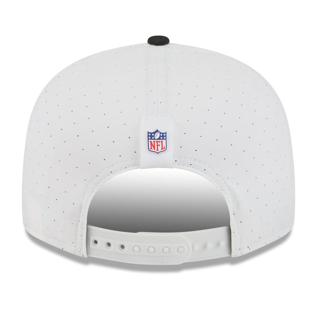 Jacksonville Jaguars New Era 2025 NFL Training Camp Split Panel 9FIFTY Snapback Hat - White/Black for sale