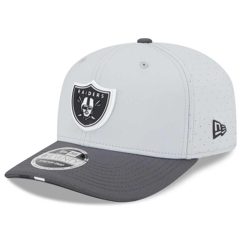 Las Vegas Raiders New Era 2025 NFL Training Camp 9SEVENTY Adjustable Hat - Gray/Graphite for sale