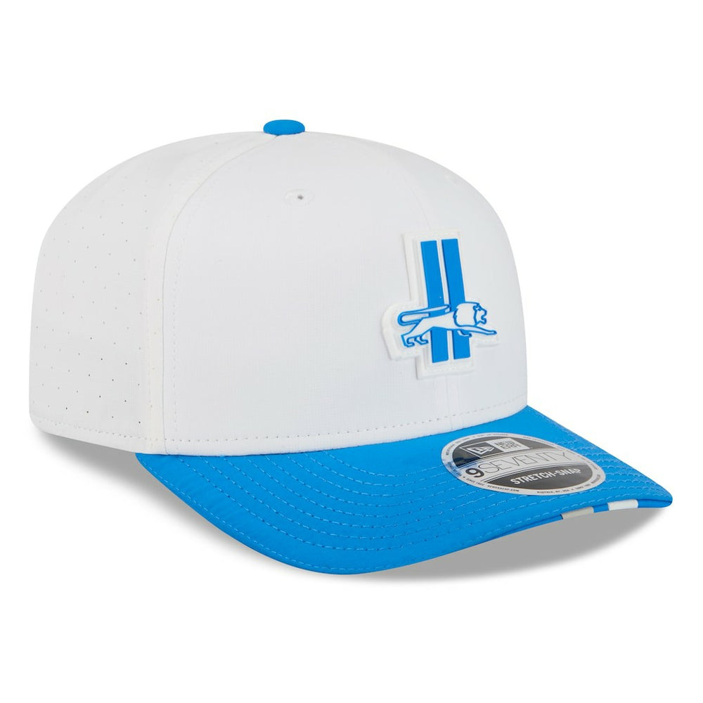 Detroit Lions New Era 2025 NFL Training Camp Throwback Logo 9SEVENTY Adjustable Hat - White/Blue on sale
