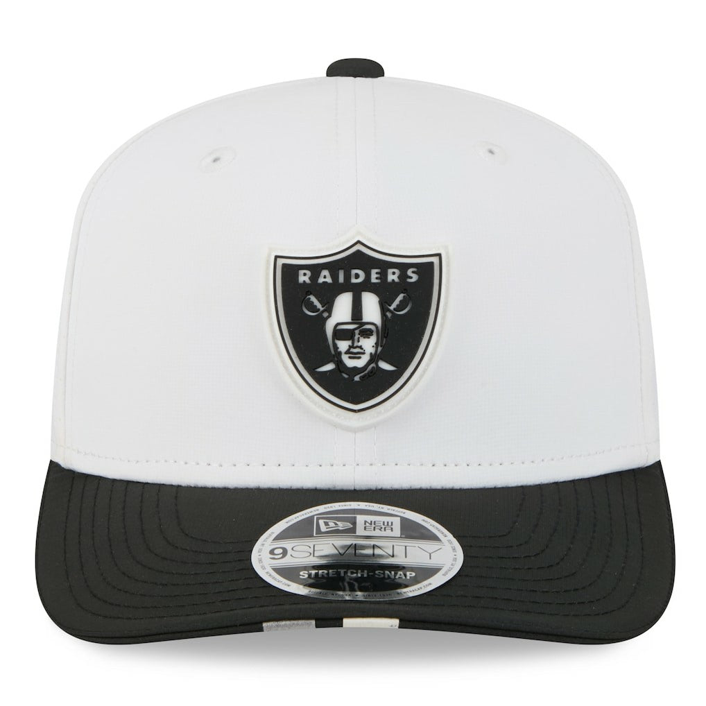 Las Vegas Raiders New Era 2025 NFL Training Camp 9SEVENTY Adjustable Hat - White/Black on sale