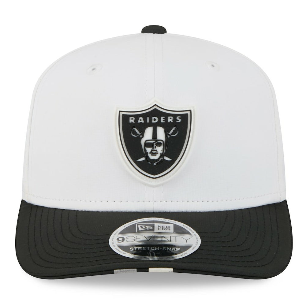 Las Vegas Raiders New Era 2025 NFL Training Camp 9SEVENTY Adjustable Hat - White/Black on sale