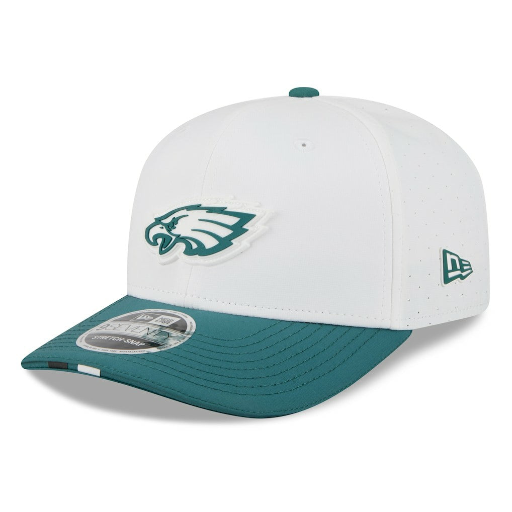 Philadelphia Eagles New Era 2025 NFL Training Camp 9SEVENTY Adjustable Hat - White/Midnight Green online