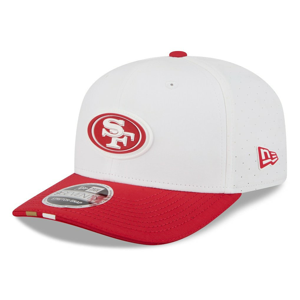 San Francisco 49ers New Era 2025 NFL Training Camp 9SEVENTY Adjustable Hat - White/Scarlet online