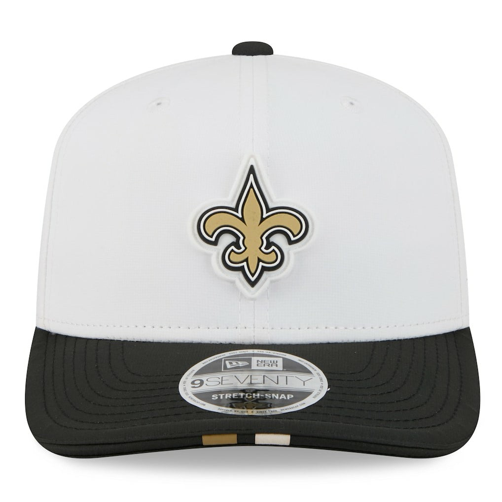 New Orleans Saints New Era 2025 NFL Training Camp 9SEVENTY Adjustable Hat - White/Black on sale