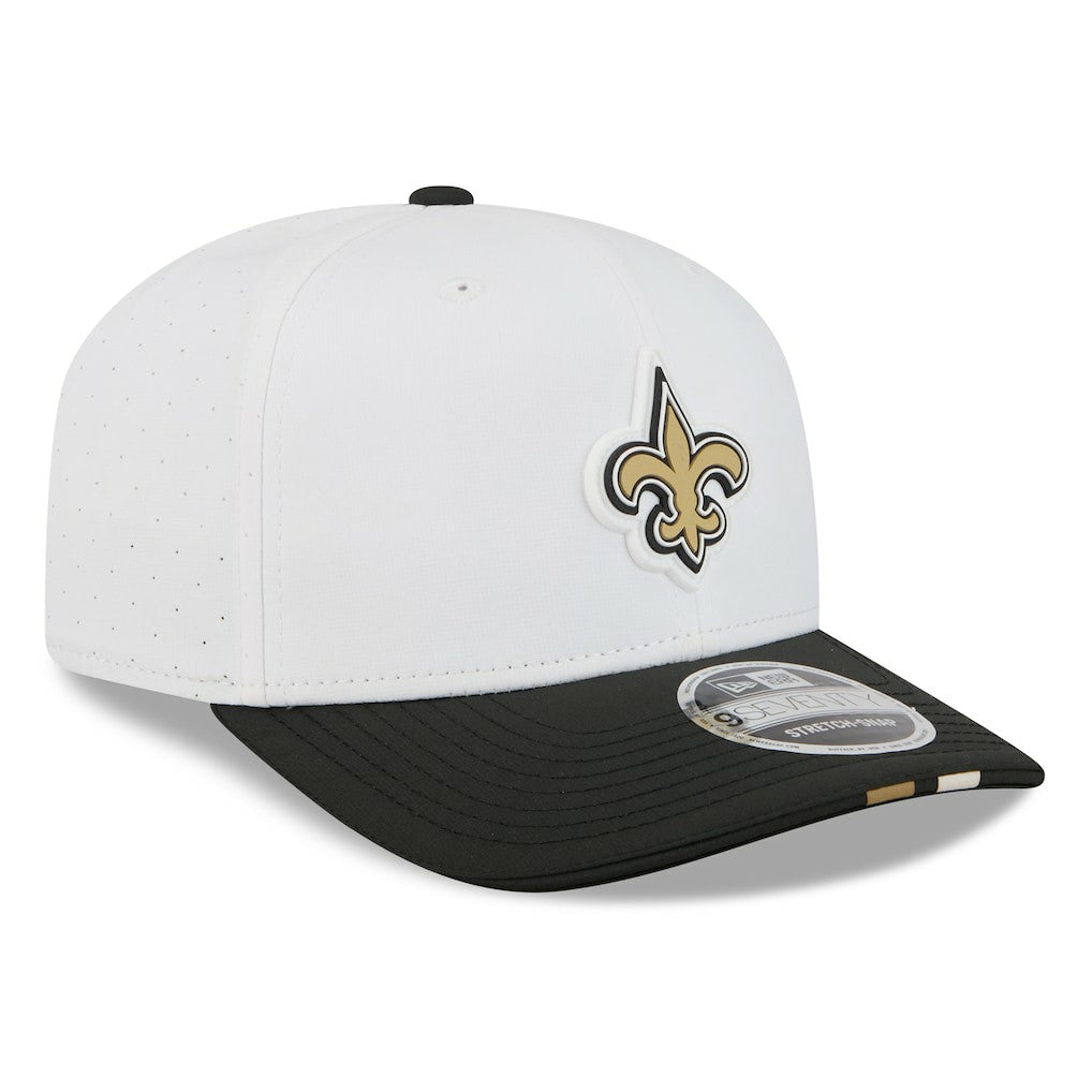 New Orleans Saints New Era 2025 NFL Training Camp 9SEVENTY Adjustable Hat - White/Black on sale