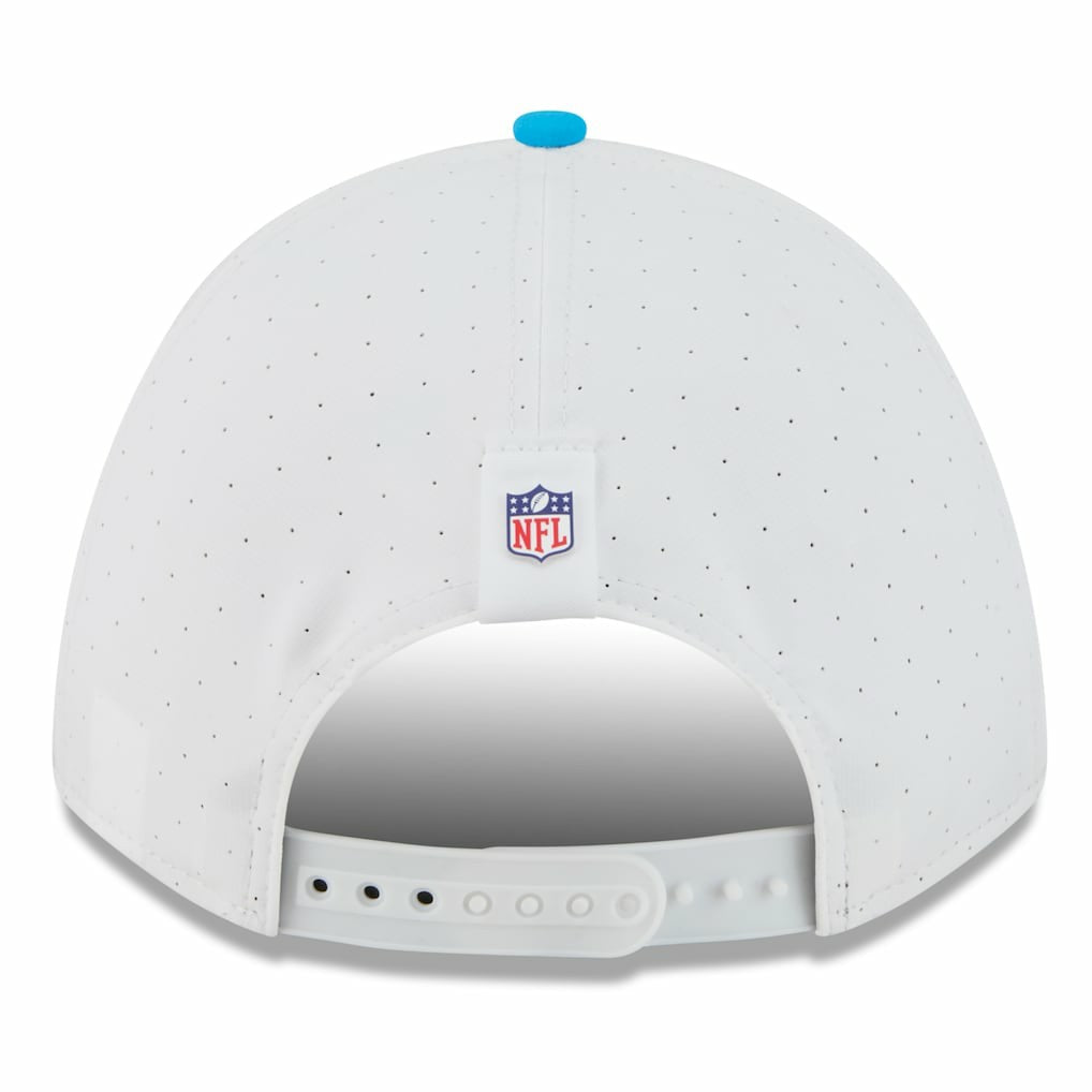 Carolina Panthers New Era 2025 NFL Training Camp A-Frame 9FORTY Adjustable Hat - White/Blue outlet