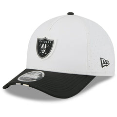 Las Vegas Raiders New Era 2025 NFL Training Camp A-Frame 9FORTY Adjustable Hat - White/Black cheap