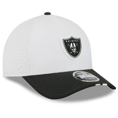 Las Vegas Raiders New Era 2025 NFL Training Camp A-Frame 9FORTY Adjustable Hat - White/Black cheap