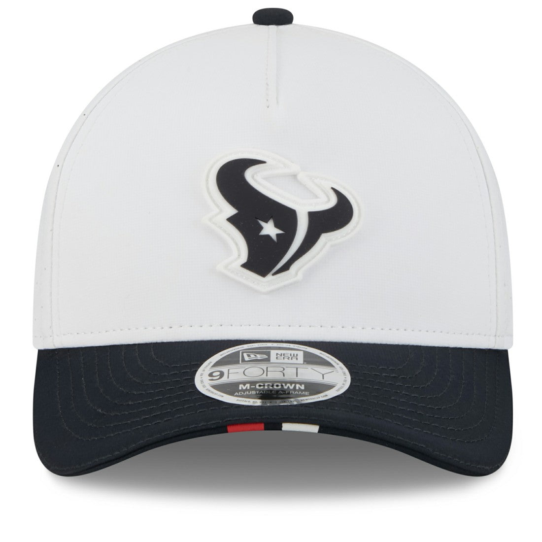 Houston Texans New Era 2025 NFL Training Camp A-Frame 9FORTY Adjustable Hat - White/Navy sale