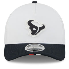 Houston Texans New Era 2025 NFL Training Camp A-Frame 9FORTY Adjustable Hat - White/Navy sale