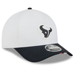 Houston Texans New Era 2025 NFL Training Camp A-Frame 9FORTY Adjustable Hat - White/Navy sale