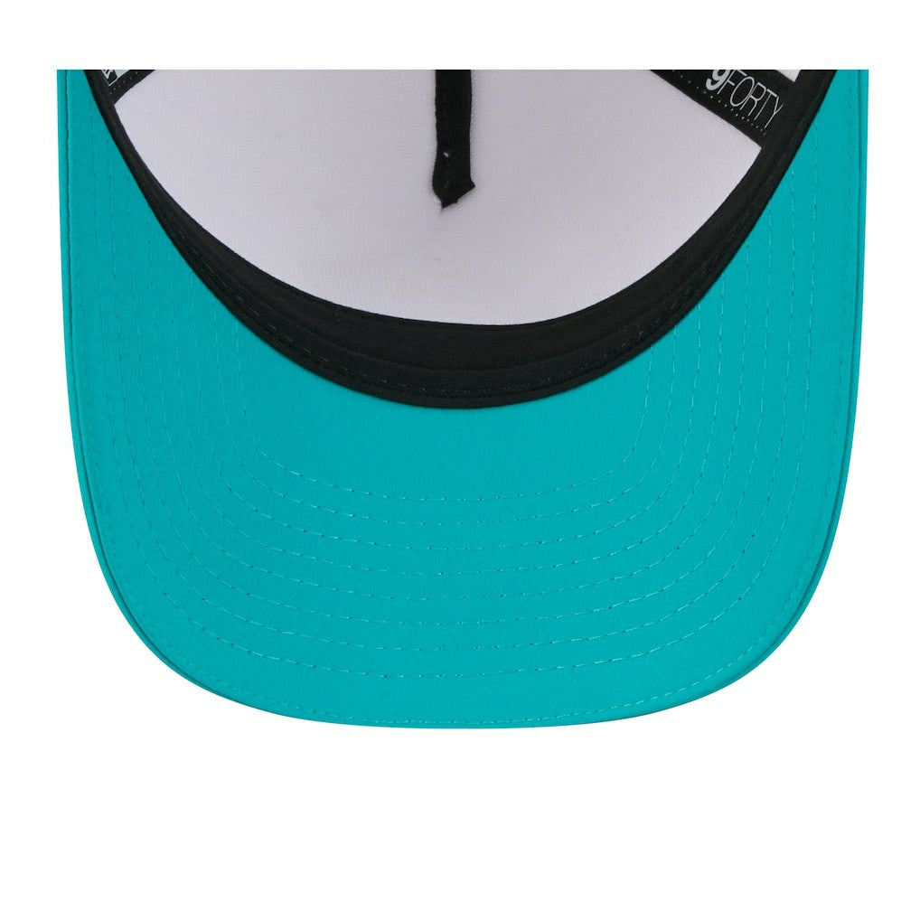 Miami Dolphins New Era 2025 NFL Training Camp A-Frame 9FORTY Adjustable Hat - White/Aqua on sale