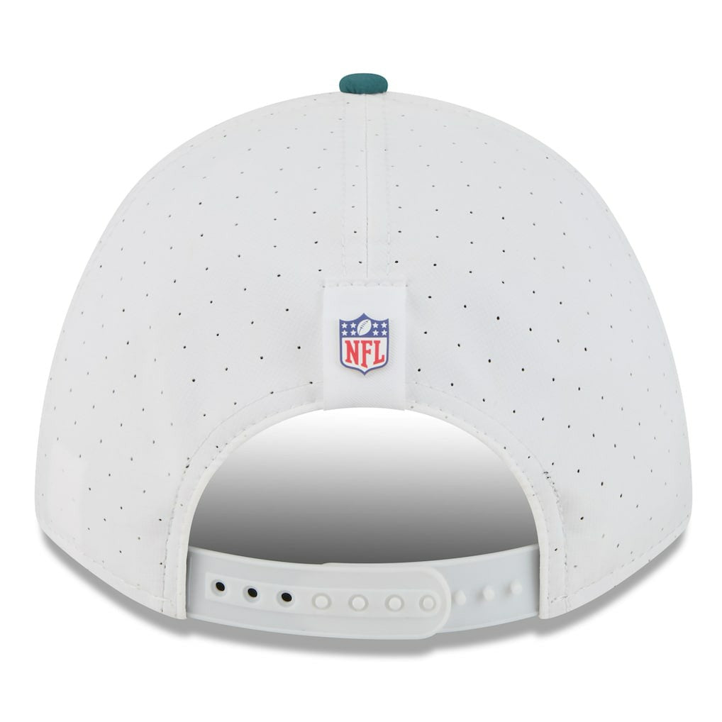 Philadelphia Eagles New Era 2025 NFL Training Camp A-Frame 9FORTY Adjustable Hat - White/Midnight Green online