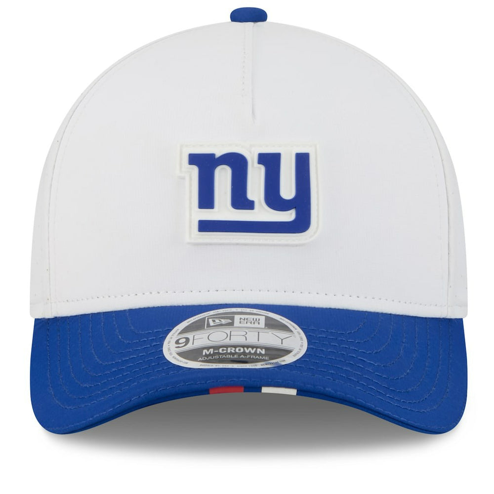 New York Giants New Era 2025 NFL Training Camp A-Frame 9FORTY Adjustable Hat - White/Royal online