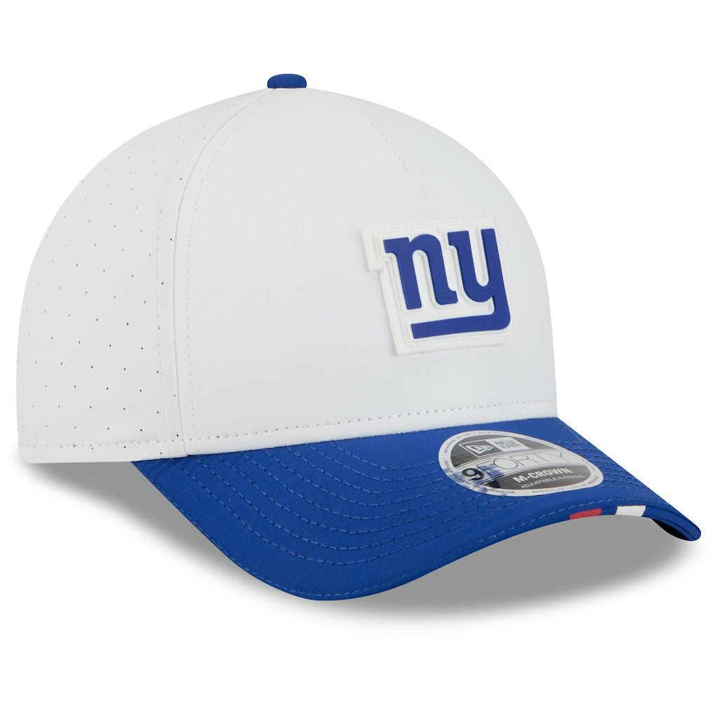 New York Giants New Era 2025 NFL Training Camp A-Frame 9FORTY Adjustable Hat - White/Royal online