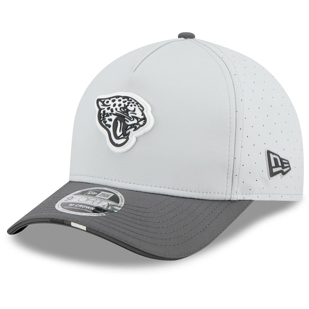 Jacksonville Jaguars New Era 2025 NFL Training Camp A-Frame 9FORTY Adjustable Hat - Gray/Graphite discount