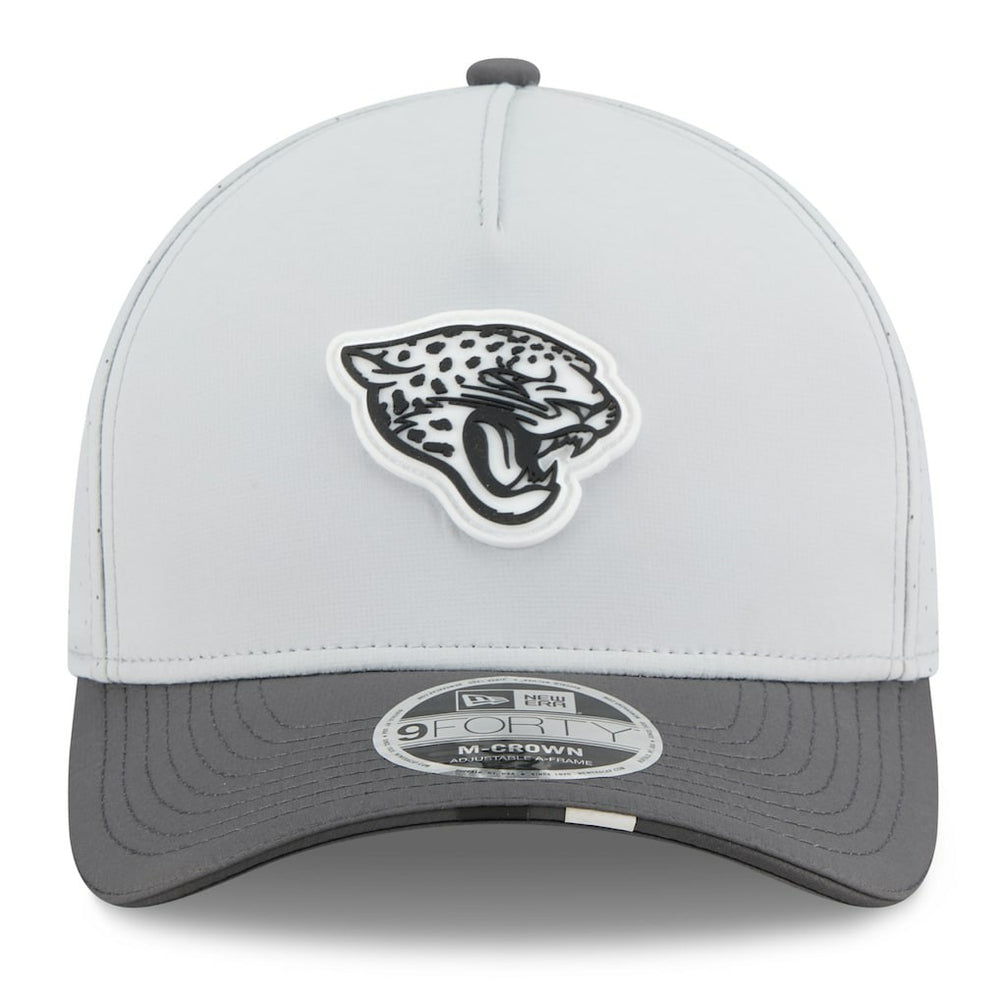 Jacksonville Jaguars New Era 2025 NFL Training Camp A-Frame 9FORTY Adjustable Hat - Gray/Graphite discount