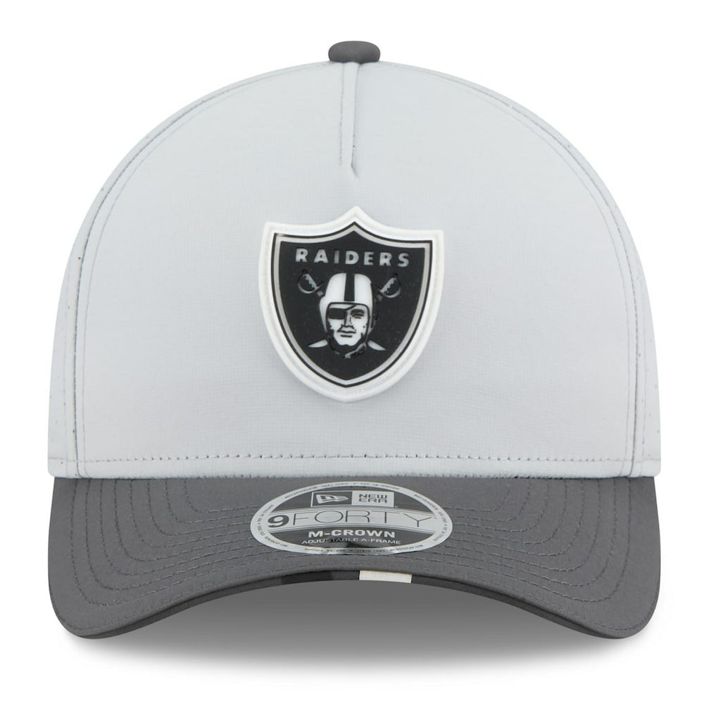 Las Vegas Raiders New Era 2025 NFL Training Camp A-Frame 9FORTY Adjustable Hat - Gray/Graphite on sale