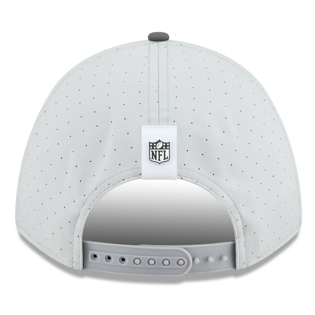Las Vegas Raiders New Era 2025 NFL Training Camp A-Frame 9FORTY Adjustable Hat - Gray/Graphite on sale
