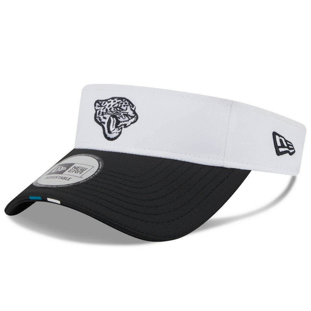 Jacksonville Jaguars New Era 2025 NFL Training Camp Adjustable Visor - White/Black cheap