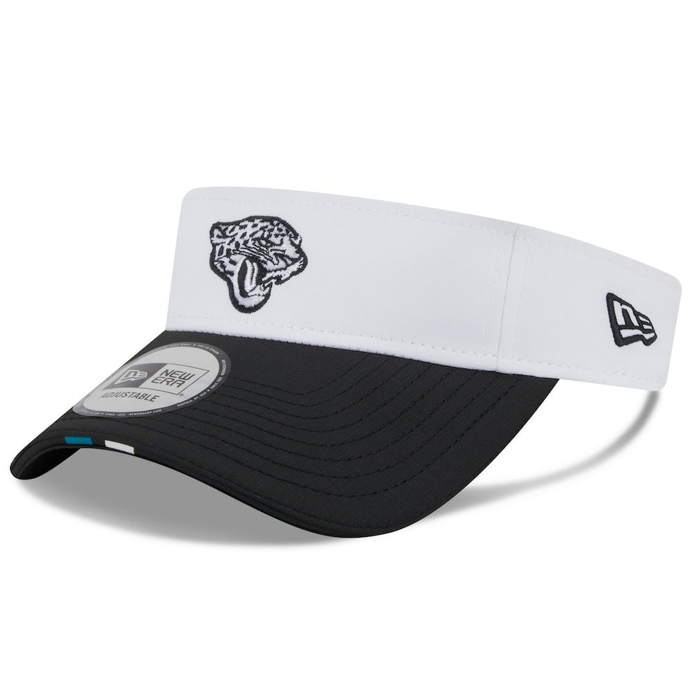 Jacksonville Jaguars New Era 2025 NFL Training Camp Adjustable Visor - White/Black cheap