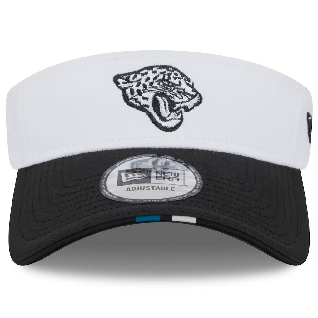 Jacksonville Jaguars New Era 2025 NFL Training Camp Adjustable Visor - White/Black cheap