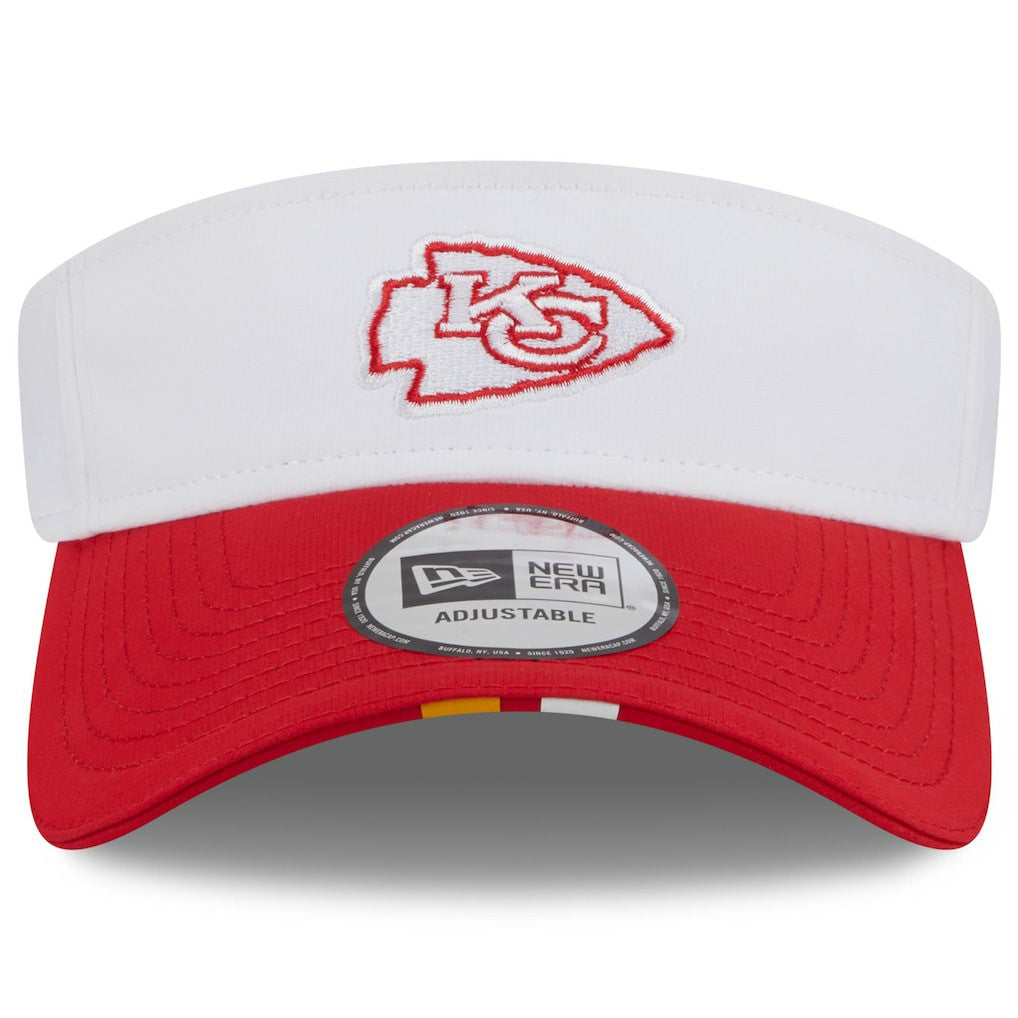 Kansas City Chiefs New Era 2025 NFL Training Camp Adjustable Visor - White/Red outlet