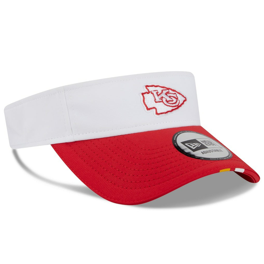Kansas City Chiefs New Era 2025 NFL Training Camp Adjustable Visor - White/Red outlet
