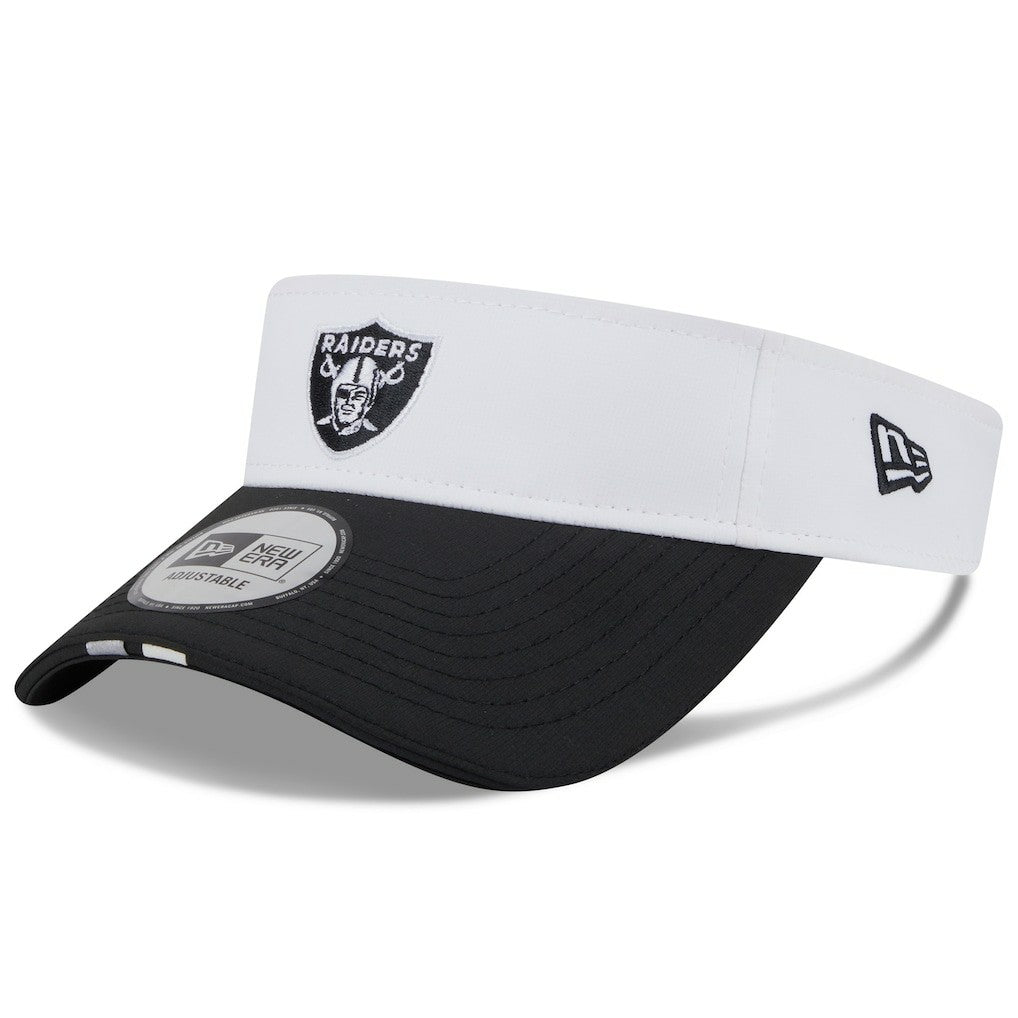Las Vegas Raiders New Era 2025 NFL Training Camp Adjustable Visor - White/Black online