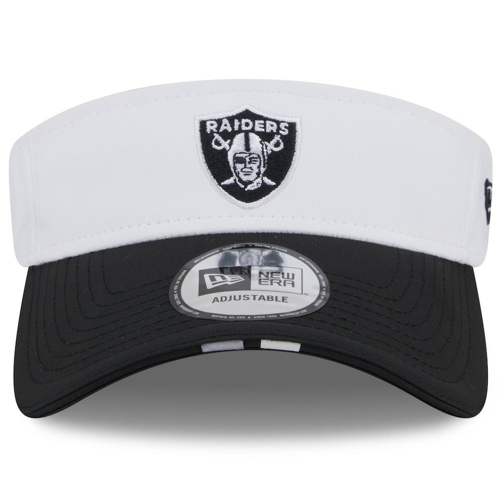 Las Vegas Raiders New Era 2025 NFL Training Camp Adjustable Visor - White/Black online