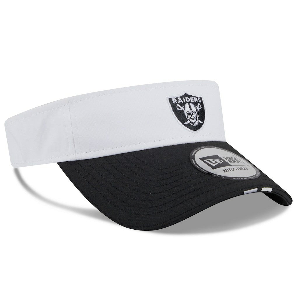 Las Vegas Raiders New Era 2025 NFL Training Camp Adjustable Visor - White/Black online