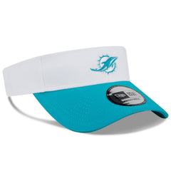 Miami Dolphins New Era 2025 NFL Training Camp Adjustable Visor - White/Aqua cheap