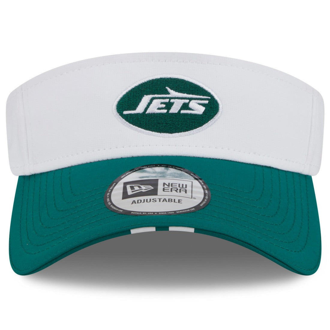 New York Jets New Era 2025 NFL Training Camp Adjustable Visor - White/Green on sale