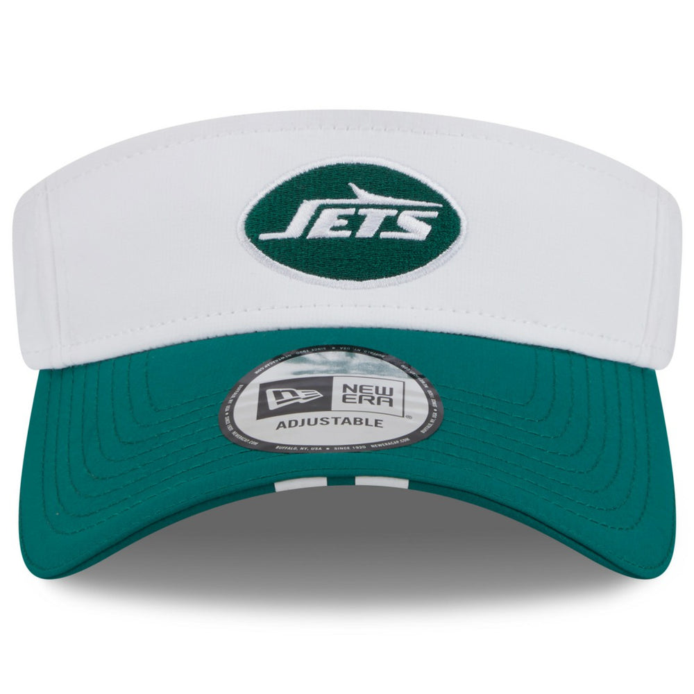 New York Jets New Era 2025 NFL Training Camp Adjustable Visor - White/Green on sale