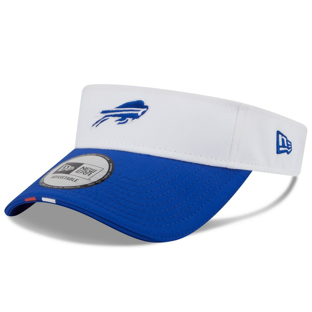 Buffalo Bills New Era 2025 NFL Training Camp Adjustable Visor - White/Royal on sale