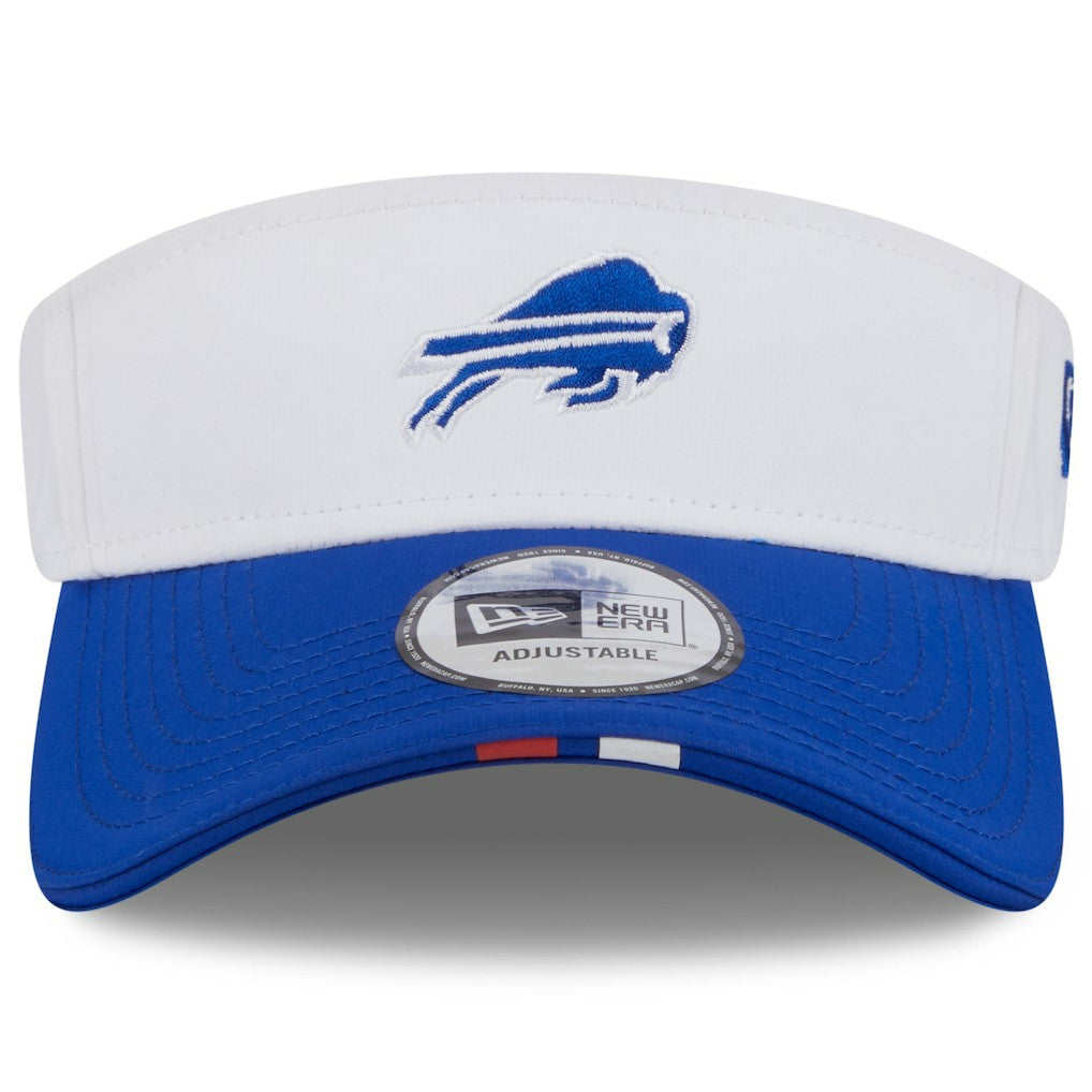 Buffalo Bills New Era 2025 NFL Training Camp Adjustable Visor - White/Royal on sale
